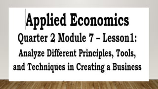 applied economics module 1 grade 11 st. thomas