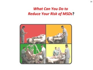 30
What Can You Do to
Reduce Your Risk of MSDs?
 