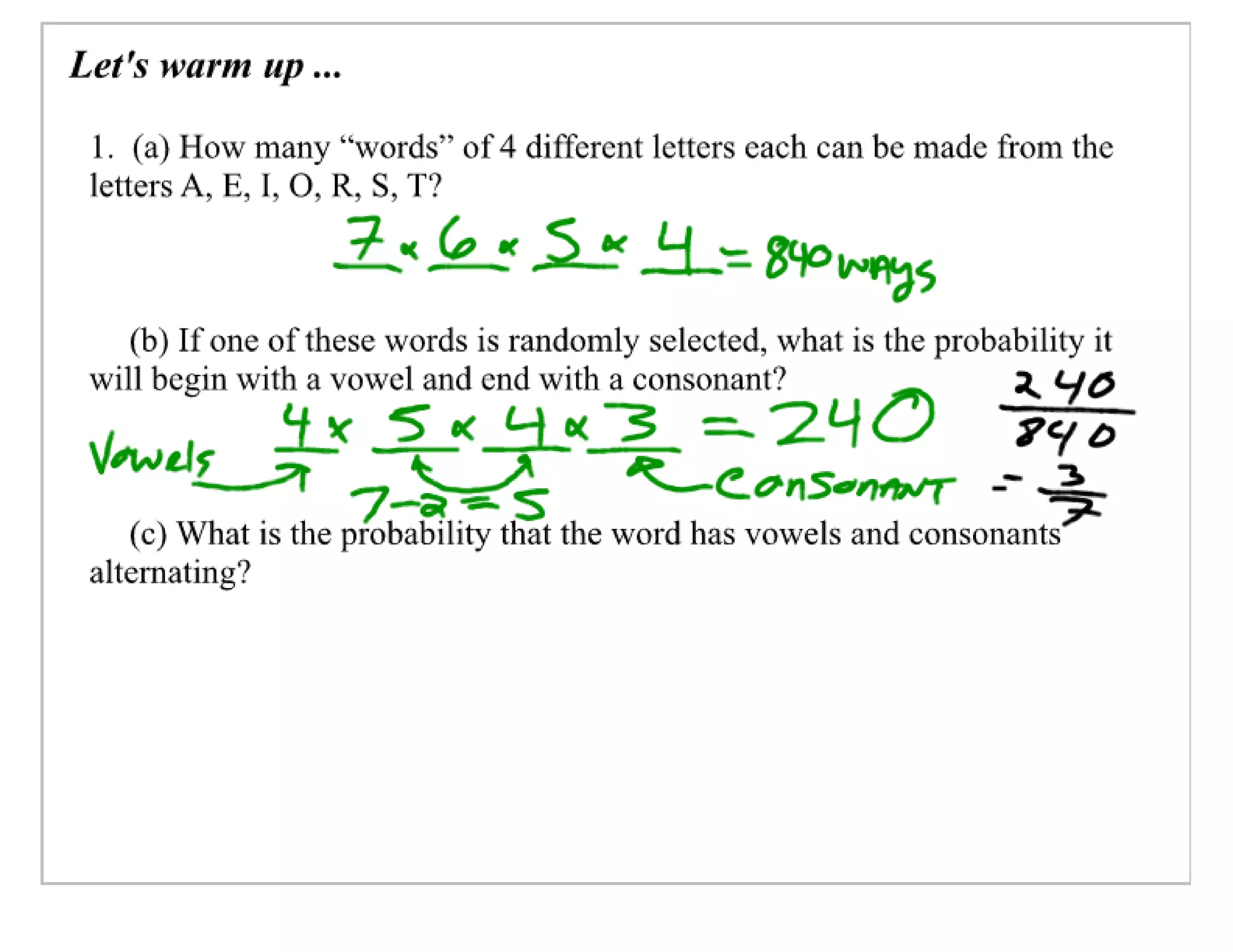 Applied Math 40S Slides Feb 27, 2007 | PDF