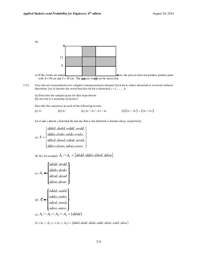 Applied Statistics and Probability for Engineers 6th