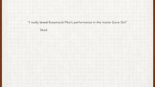 I really loved Rosamund Pikes performance in the movie Gone Girl
liked
 