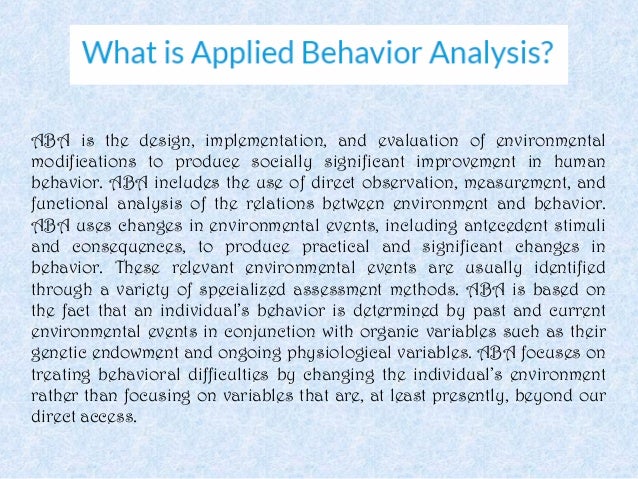 Applied behavior analysis business plan