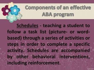 Applied behavior analysis (ABA) | PPTX