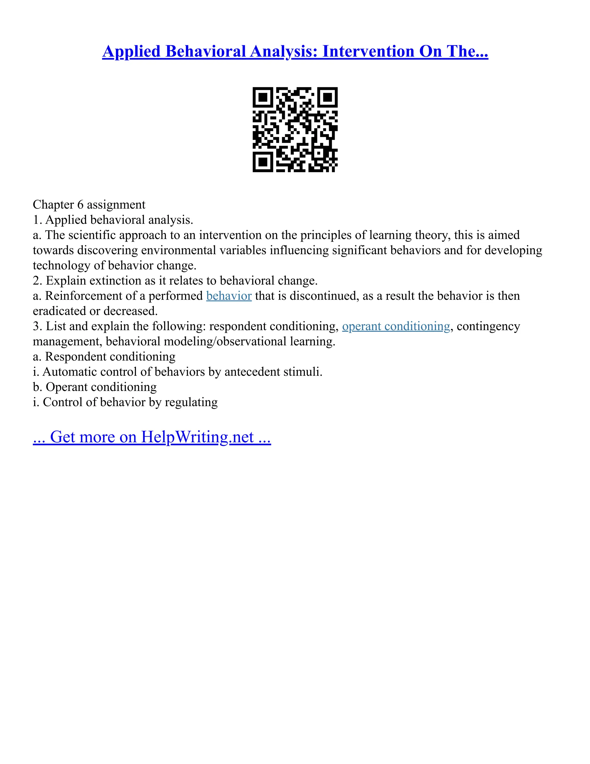 Applied Behavior Analysis Examples | PDF