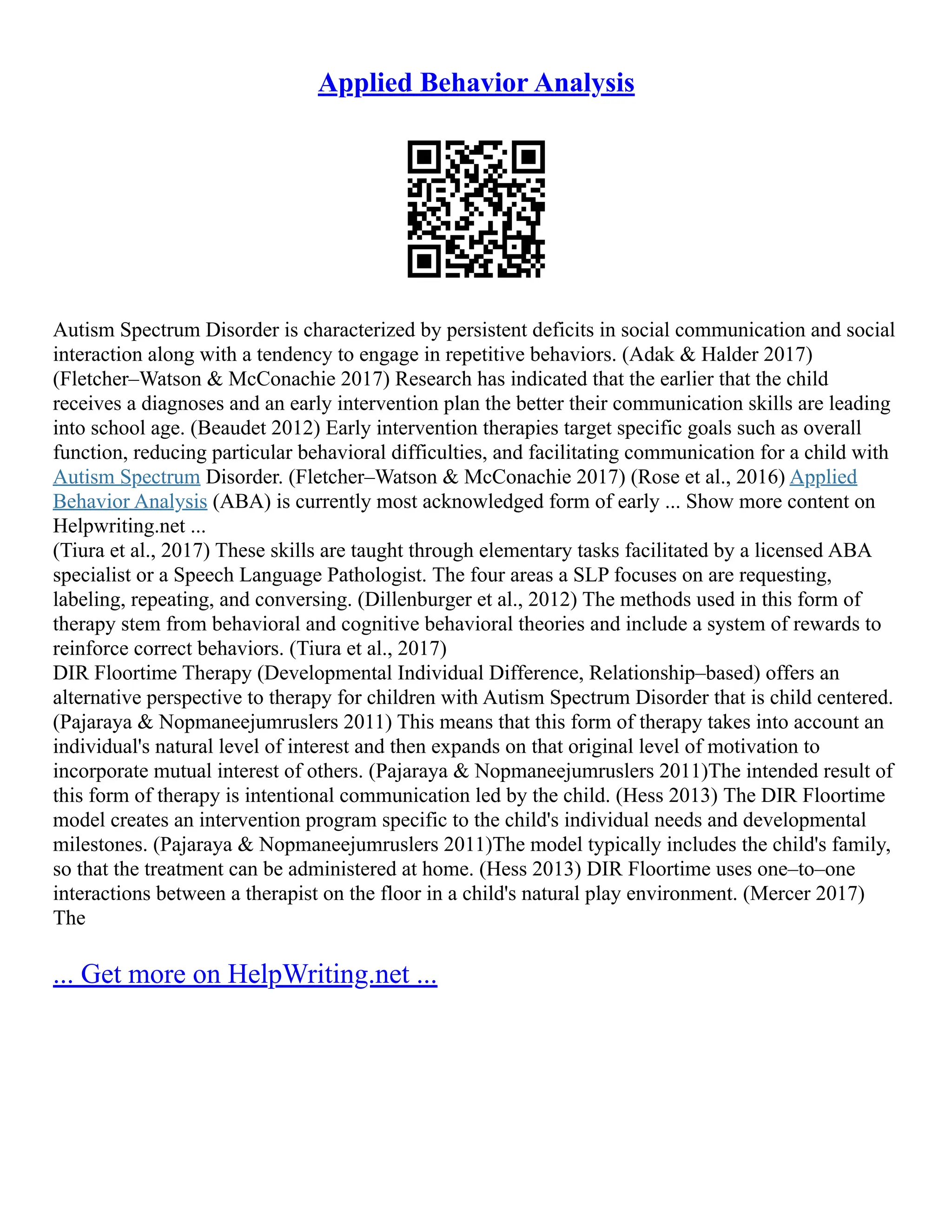 Applied Behavior Analysis Examples | PDF