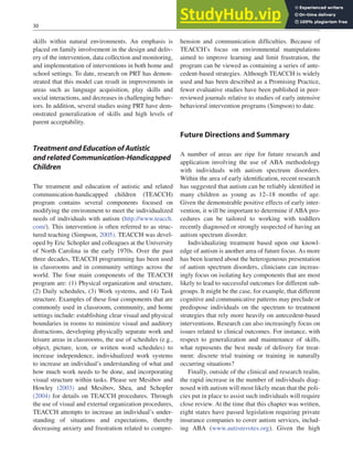 Applied Behavior Analysis For Children With Autism Spectrum Disorders | PDF