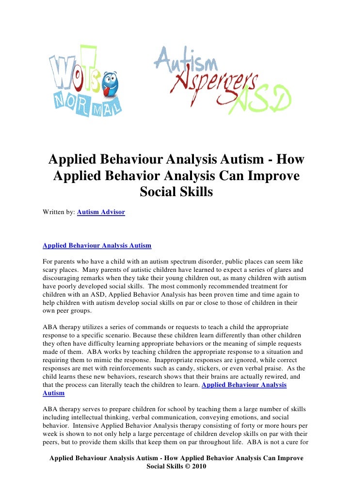 Applied Behaviour Analysis Autism How Applied Behavior Analysis Can Applied Behaviour Analysis Autism How Applied Behavior Analysis Can