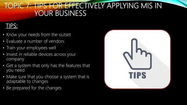 Applied business tools and technology | PPTX