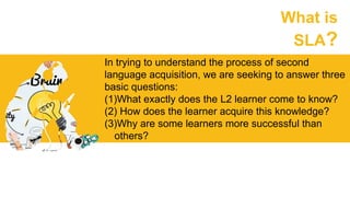 Sla Comprehension applied class introduction. class numbert two | PPTX