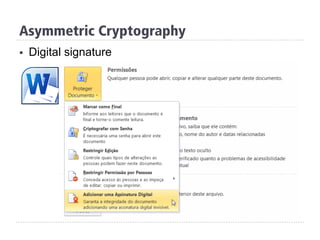 §  Digital signature
Asymmetric Cryptography
 