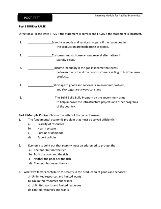 Applied economics module 2 final