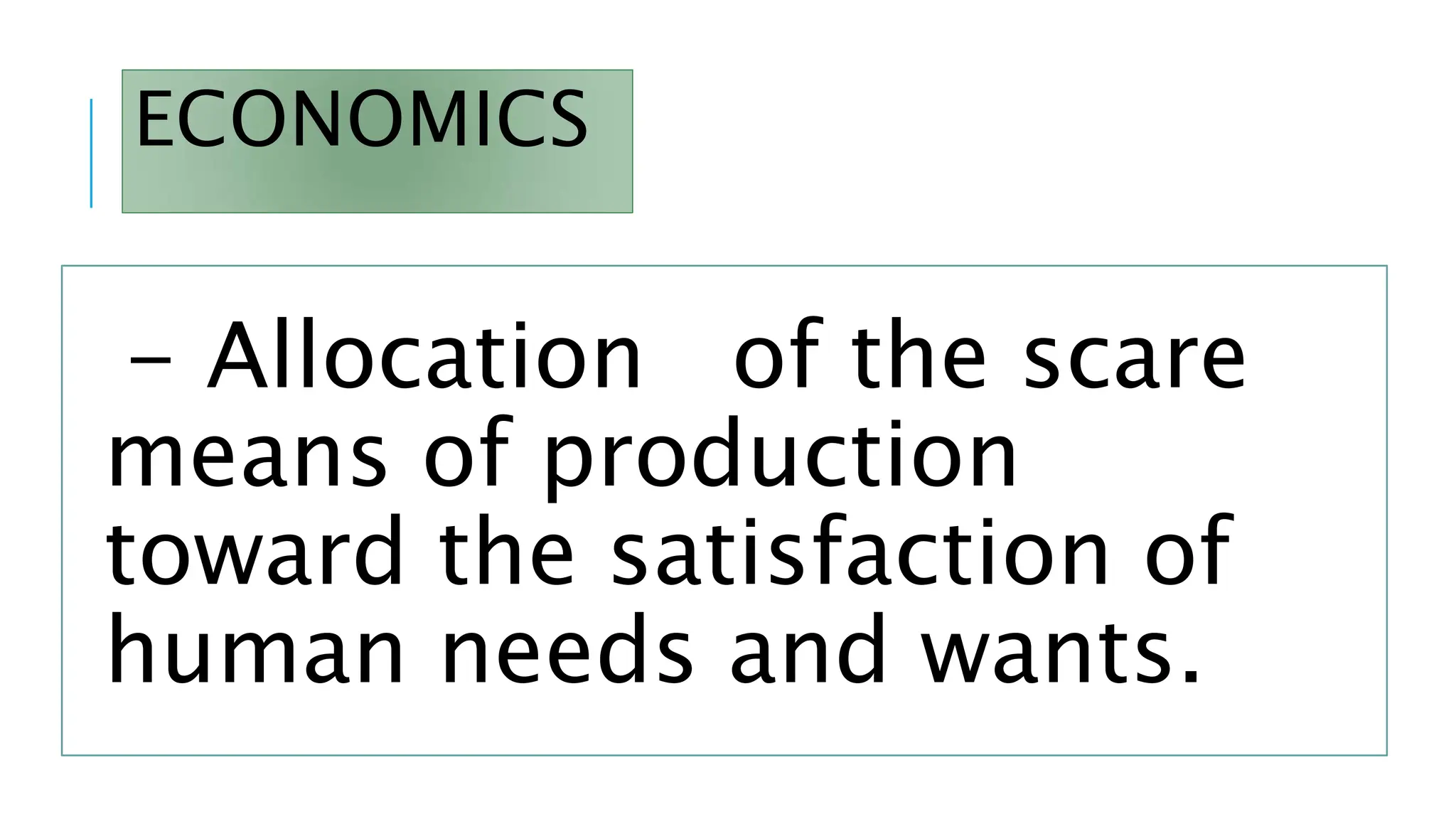 Introduction to Applied Economics Grade 12 | PPTX