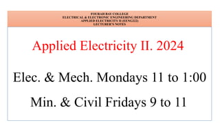 Applied Electricity II 2024.pdf 2.pptx t | PPTX