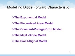 Comprehensive Modeling and Applications of Diode Forward and Reverse ...