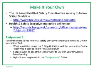 Applied Health and Safety_Basic Risk assessment | PPT