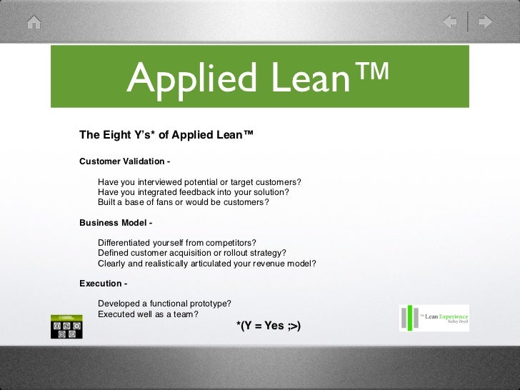 Applied lean™ MVP