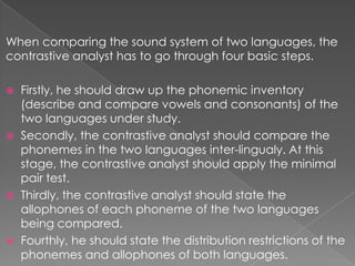 Applied linguistic: Contrastive Analysis | PPTX
