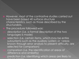 Applied linguistic: Contrastive Analysis | PPTX