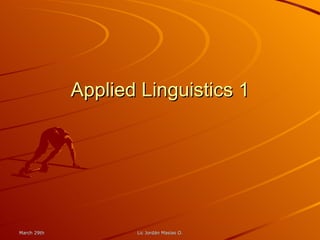Applied Linguistics 1 