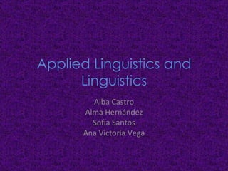Applied linguistics and linguistics