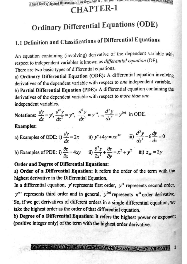 Applied Mathematics Iii Begashaw Pdf