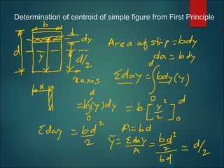 Determination of centroid of simple figure from First Principle
 