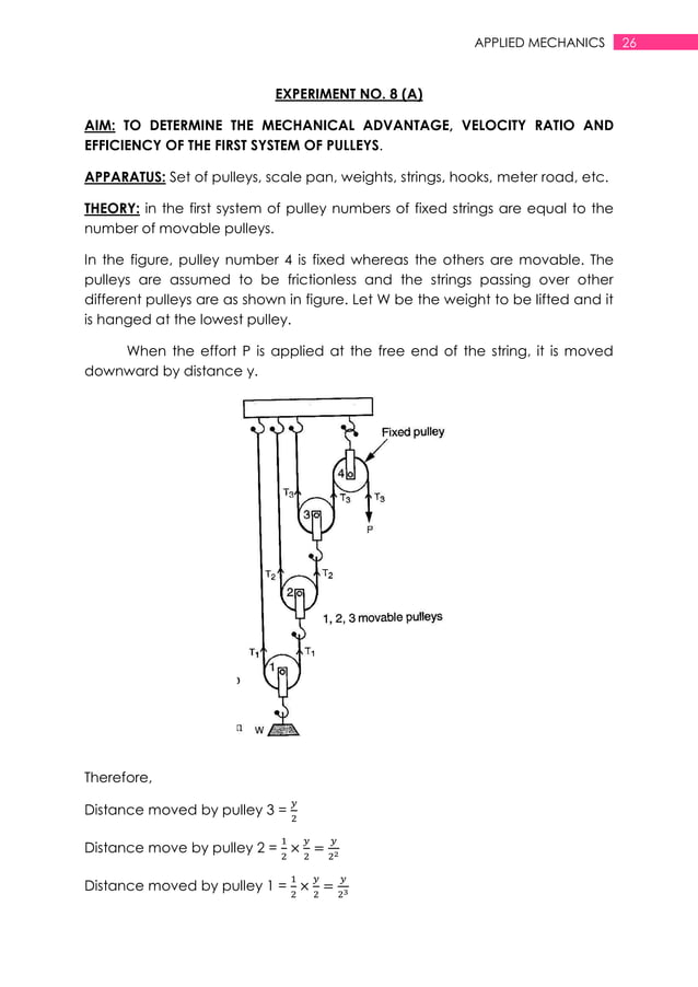 Applied mechanics lab manual PDF