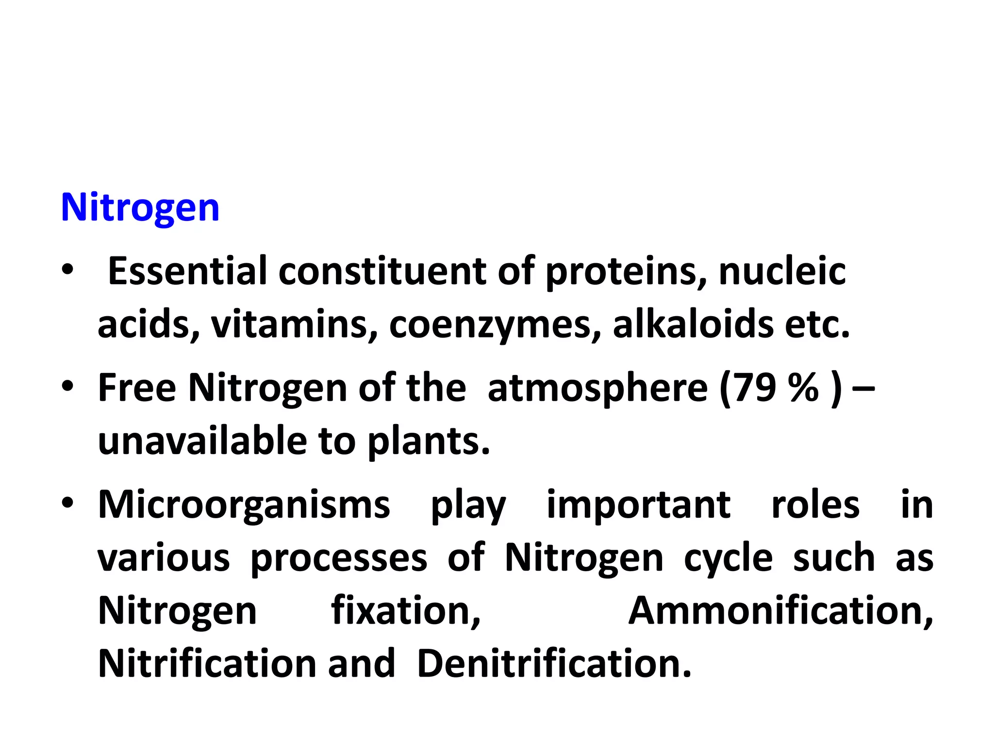 Applied Microbiology - Role of microbes in Nitrogen cycle ...