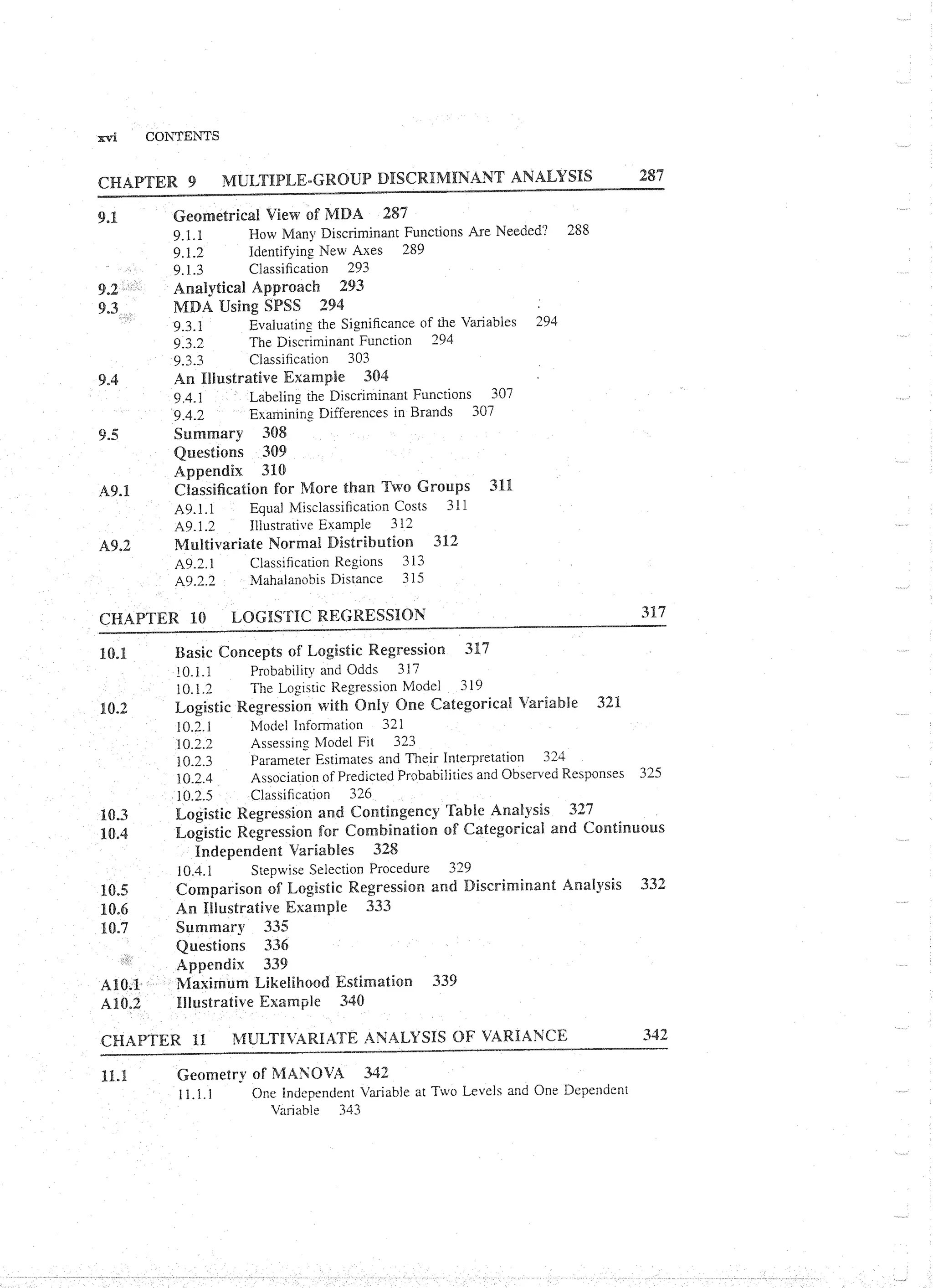 Applied Multivariate Techniques