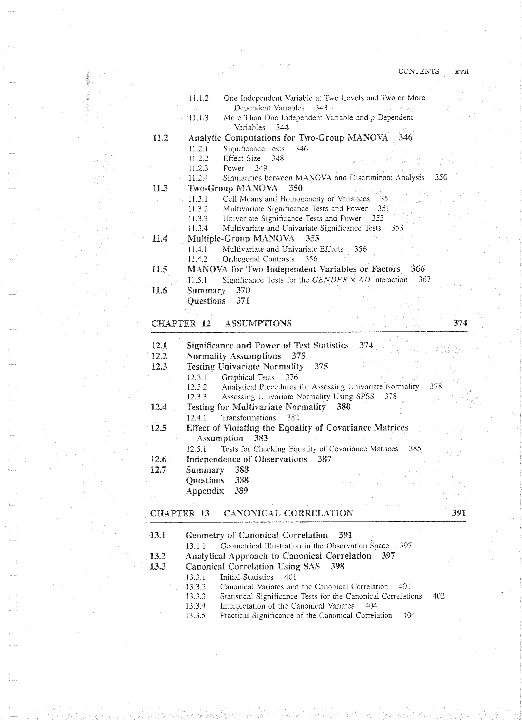 Applied Multivariate Techniques