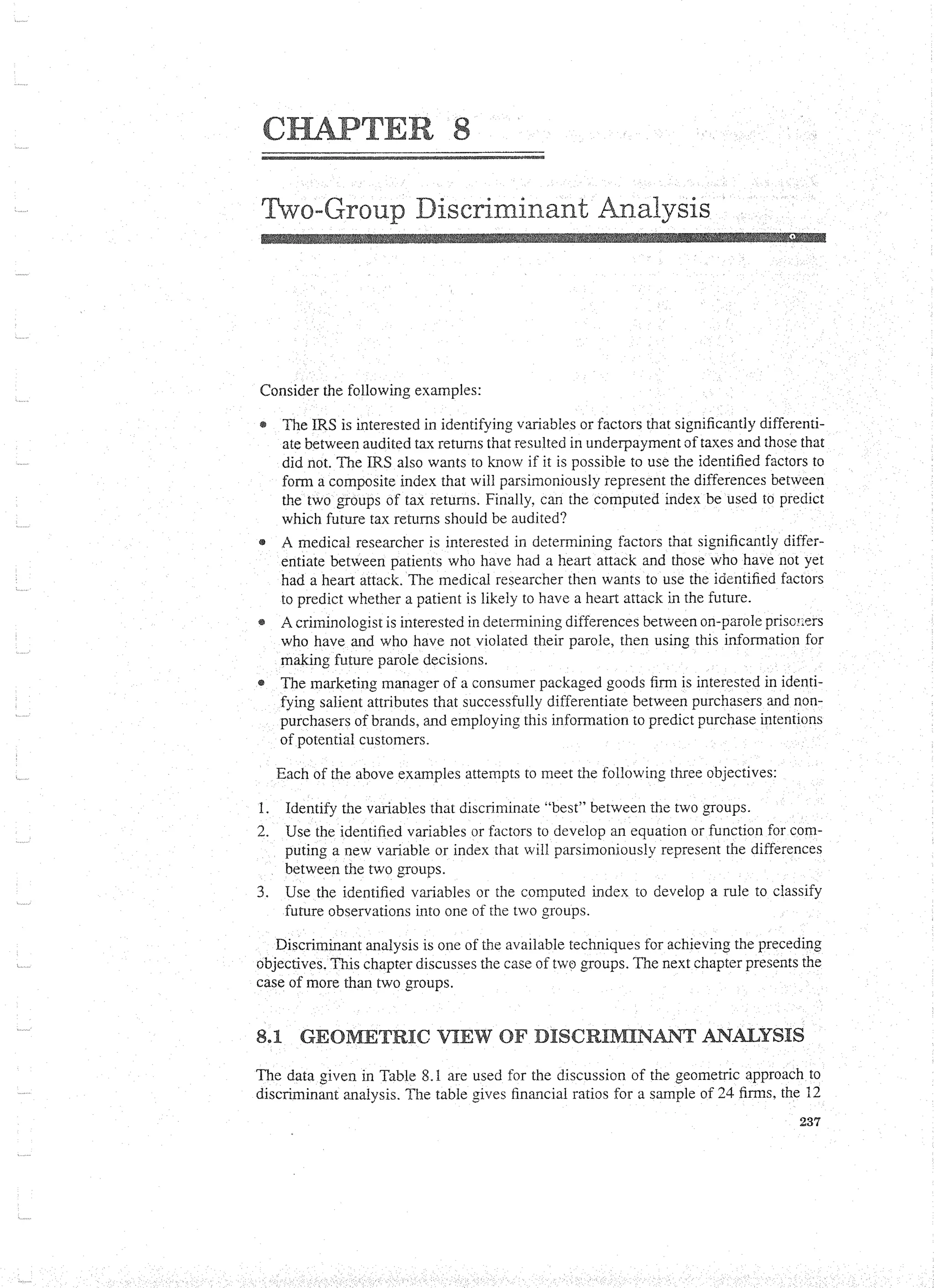 Applied Multivariate Techniques