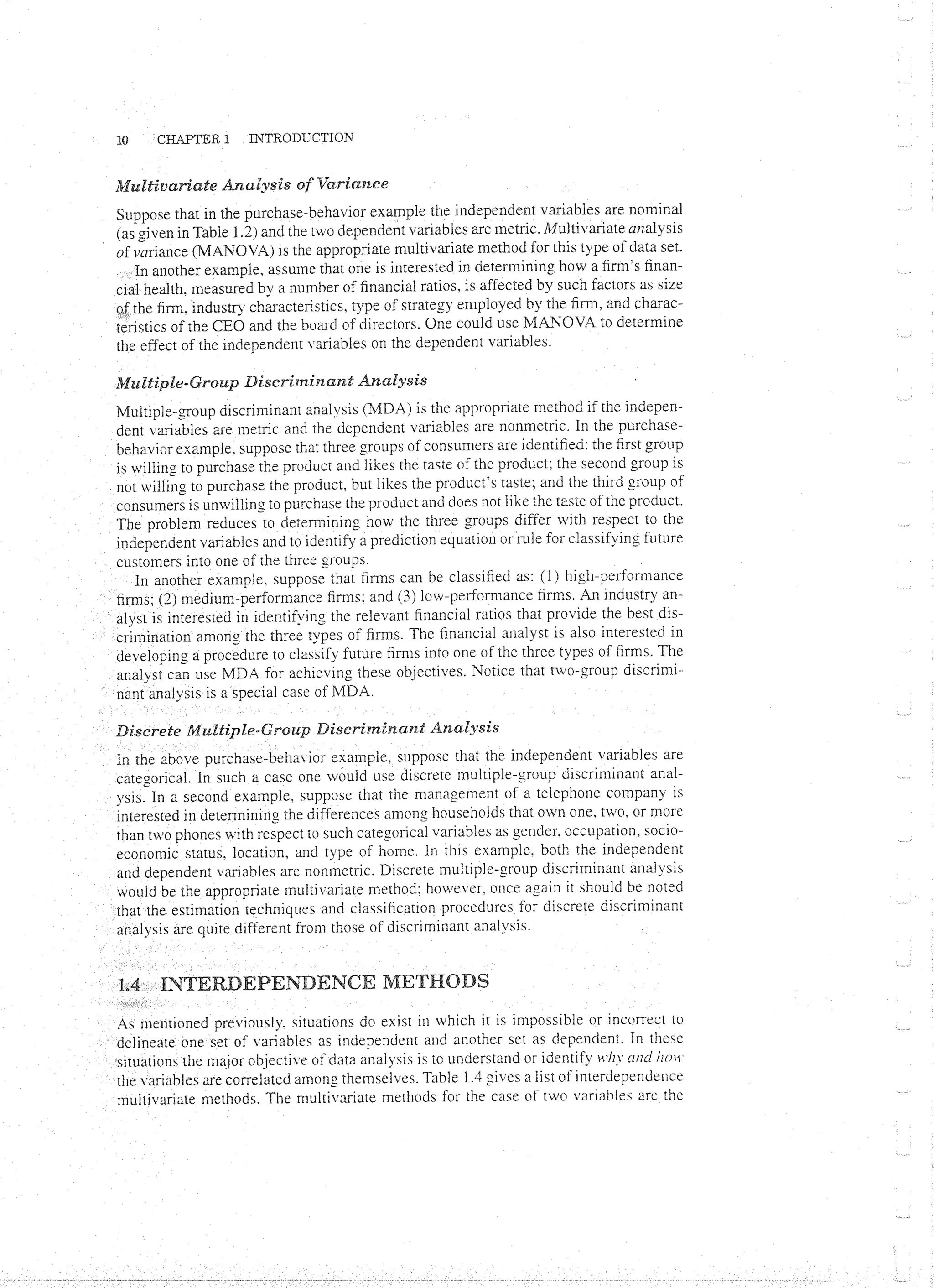 Applied Multivariate Techniques