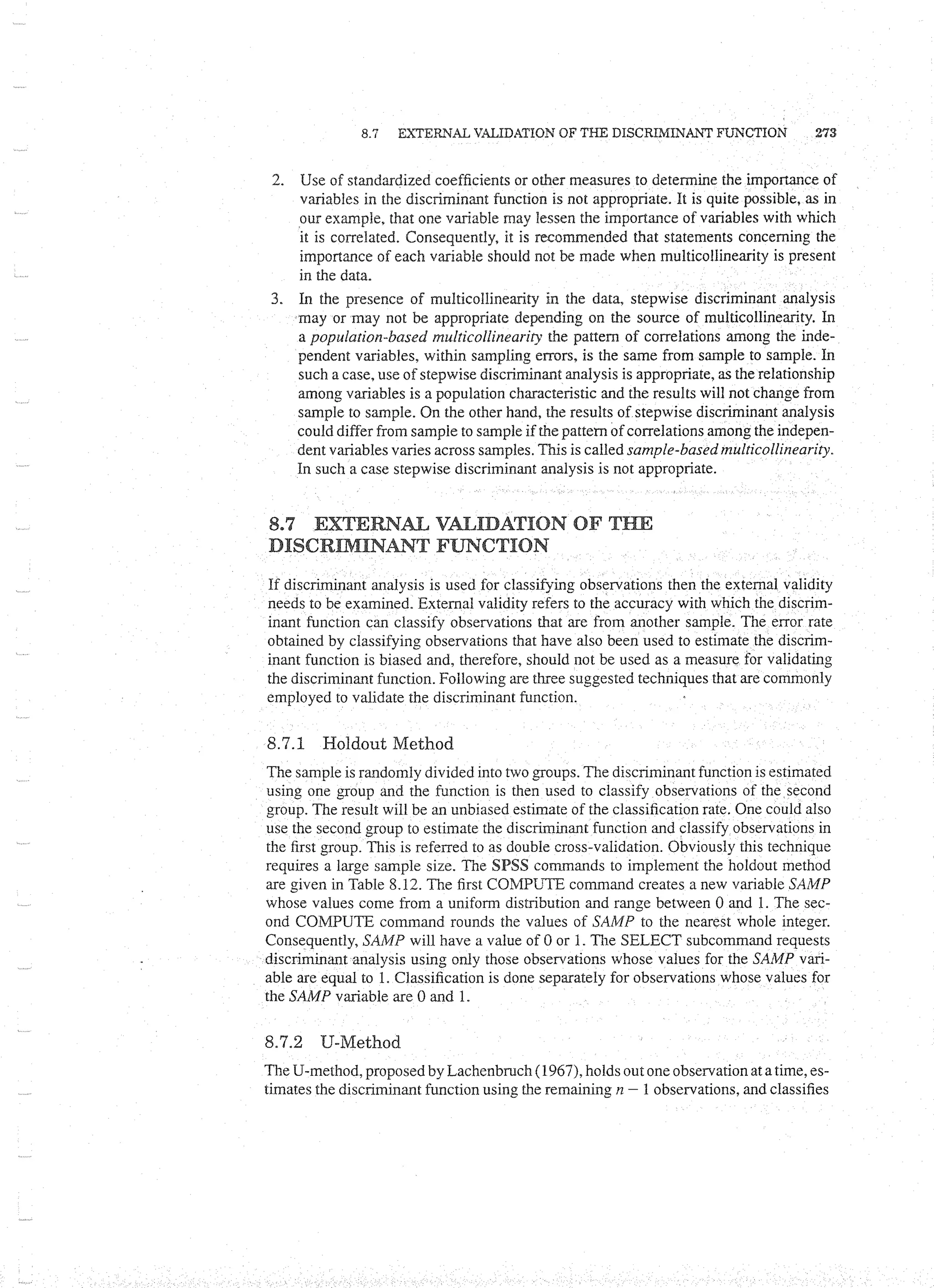 Applied Multivariate Techniques