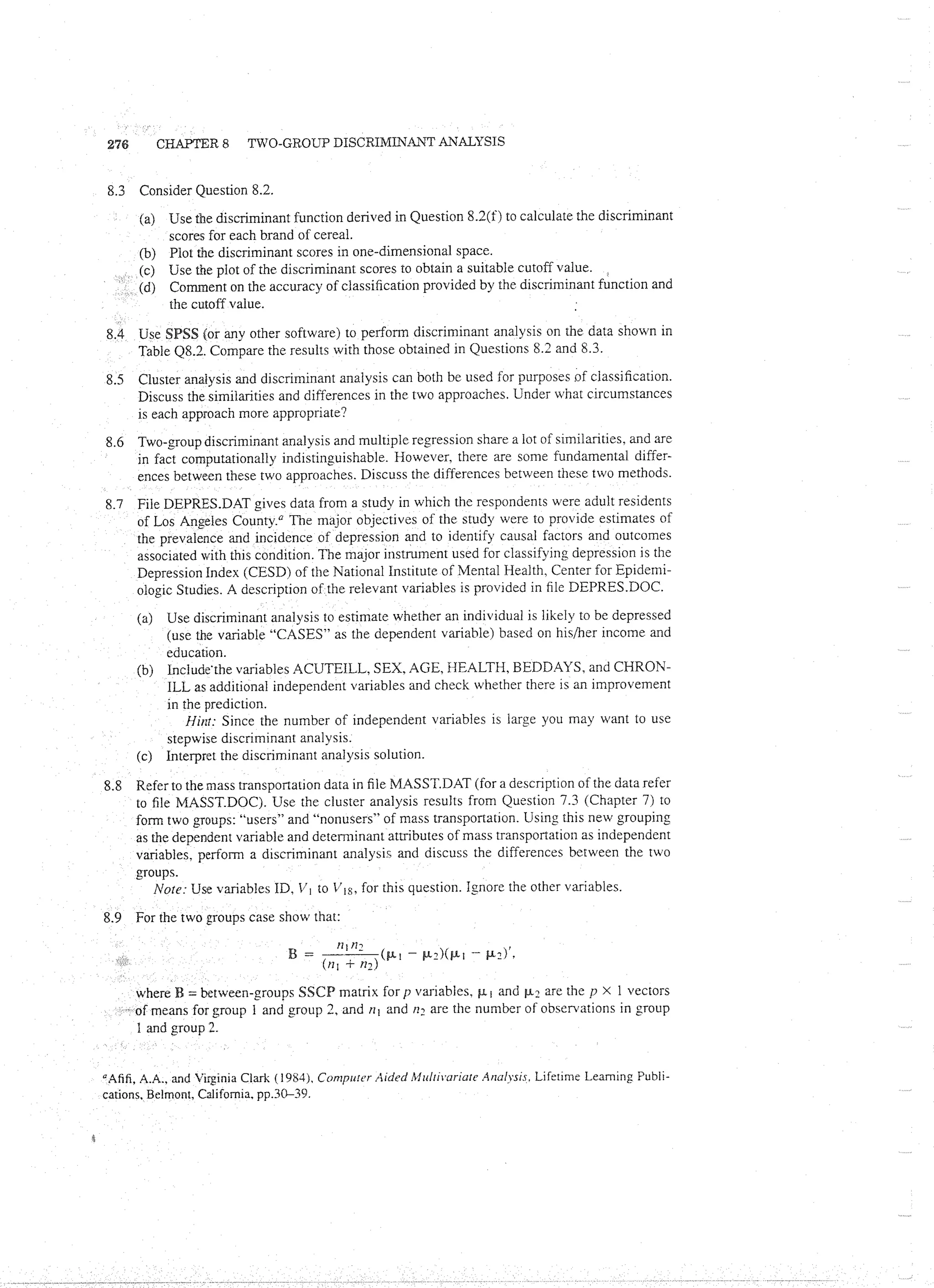 Applied Multivariate Techniques
