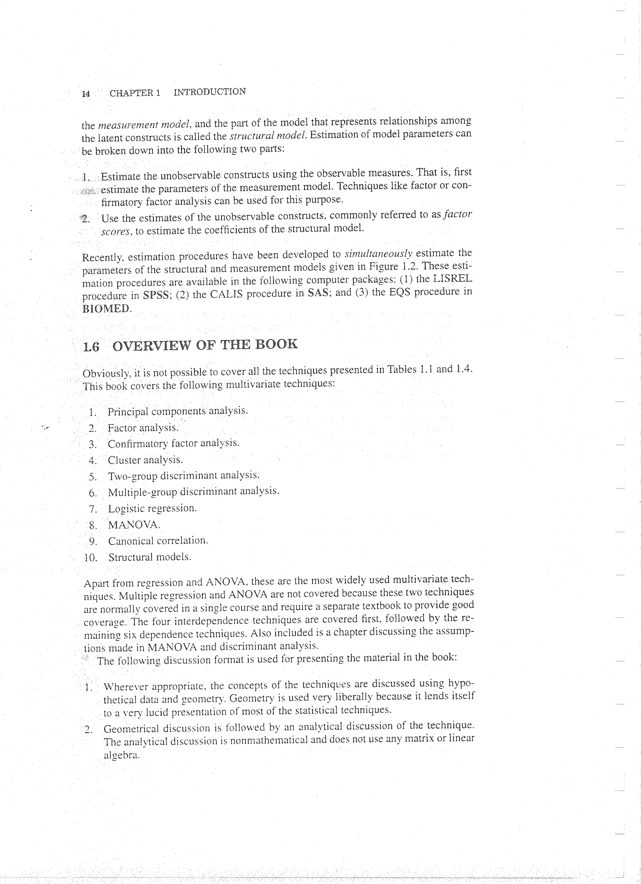 Applied Multivariate Techniques