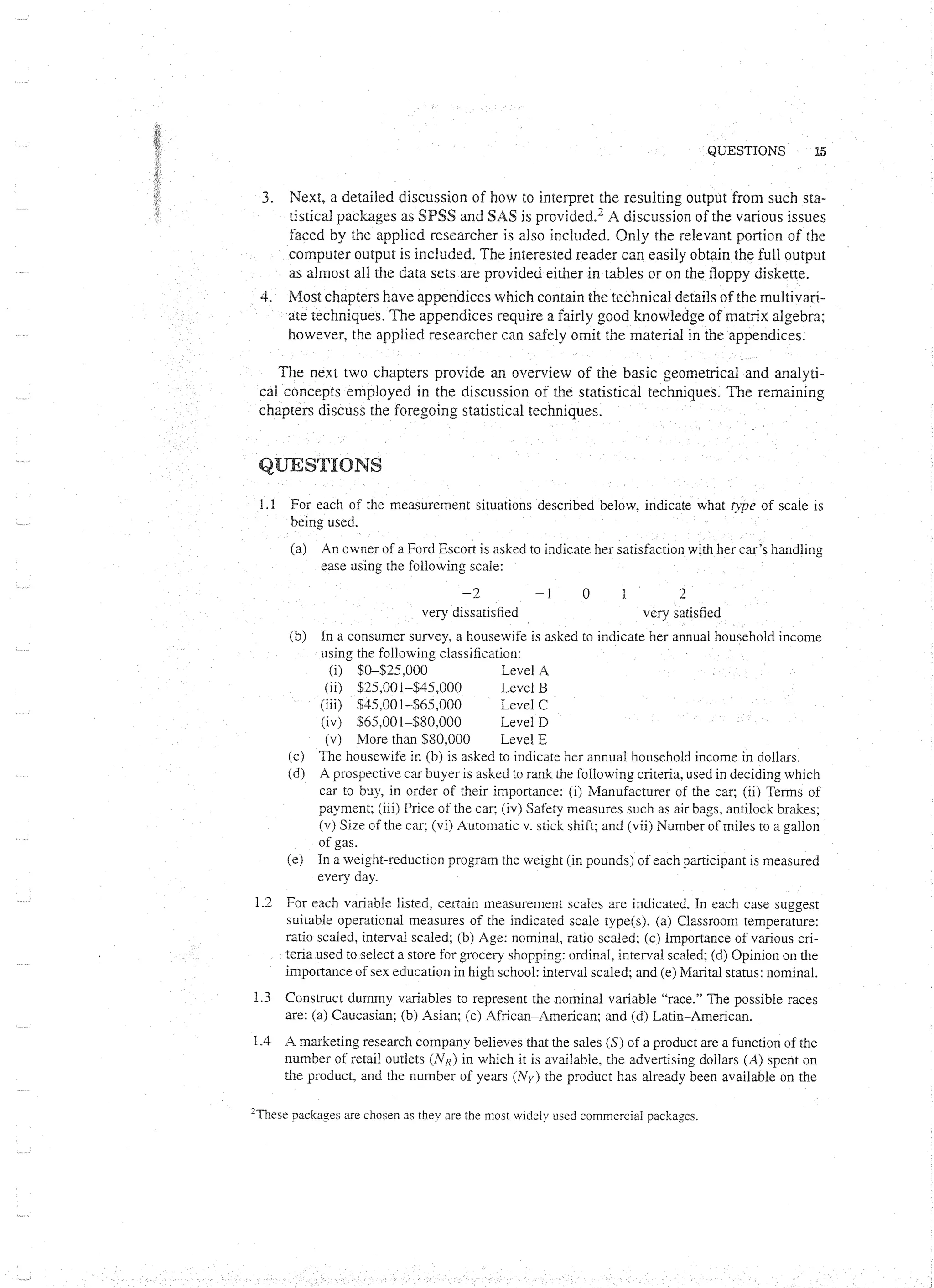 Applied Multivariate Techniques