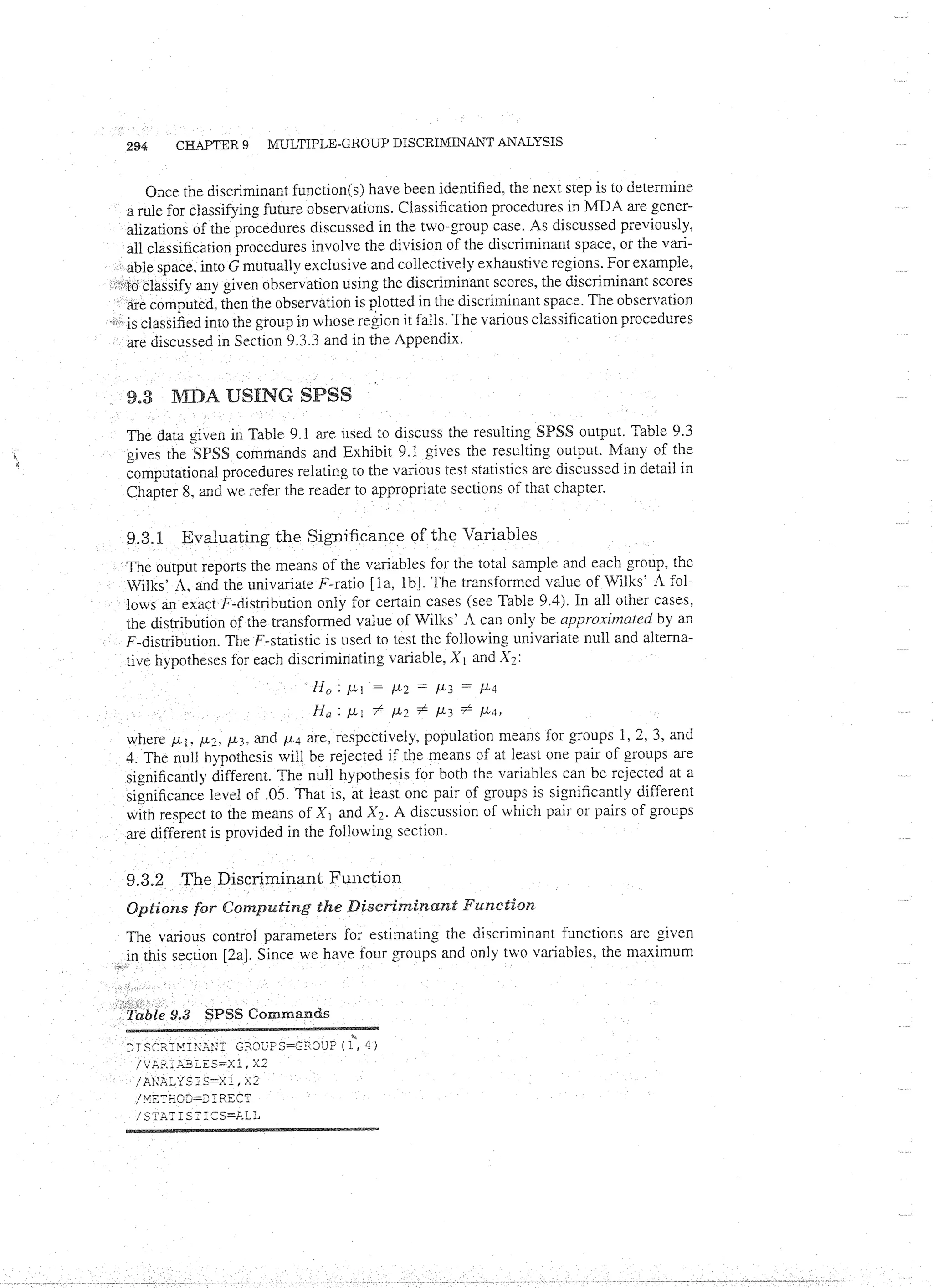 Applied Multivariate Techniques