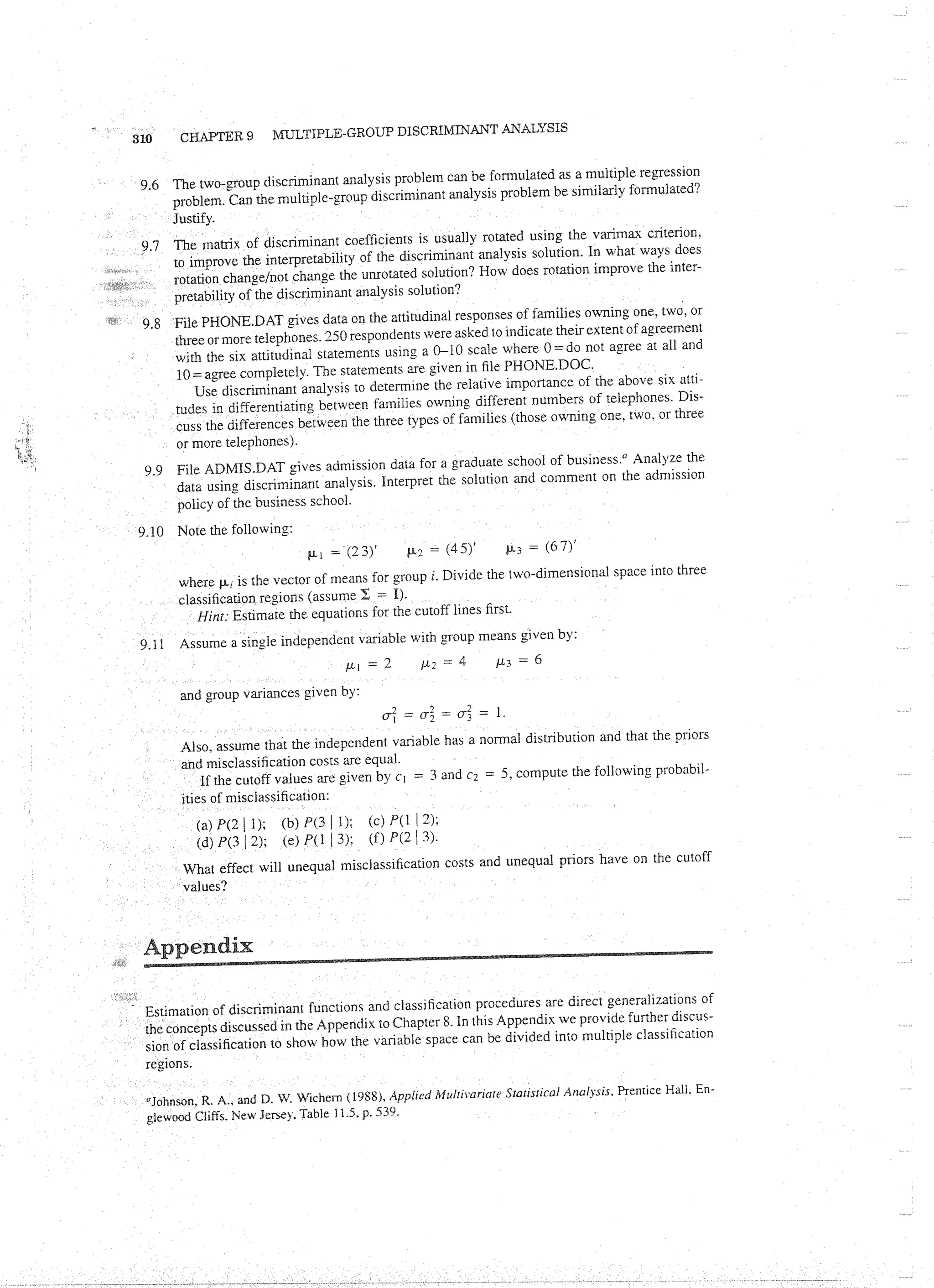 Applied Multivariate Techniques