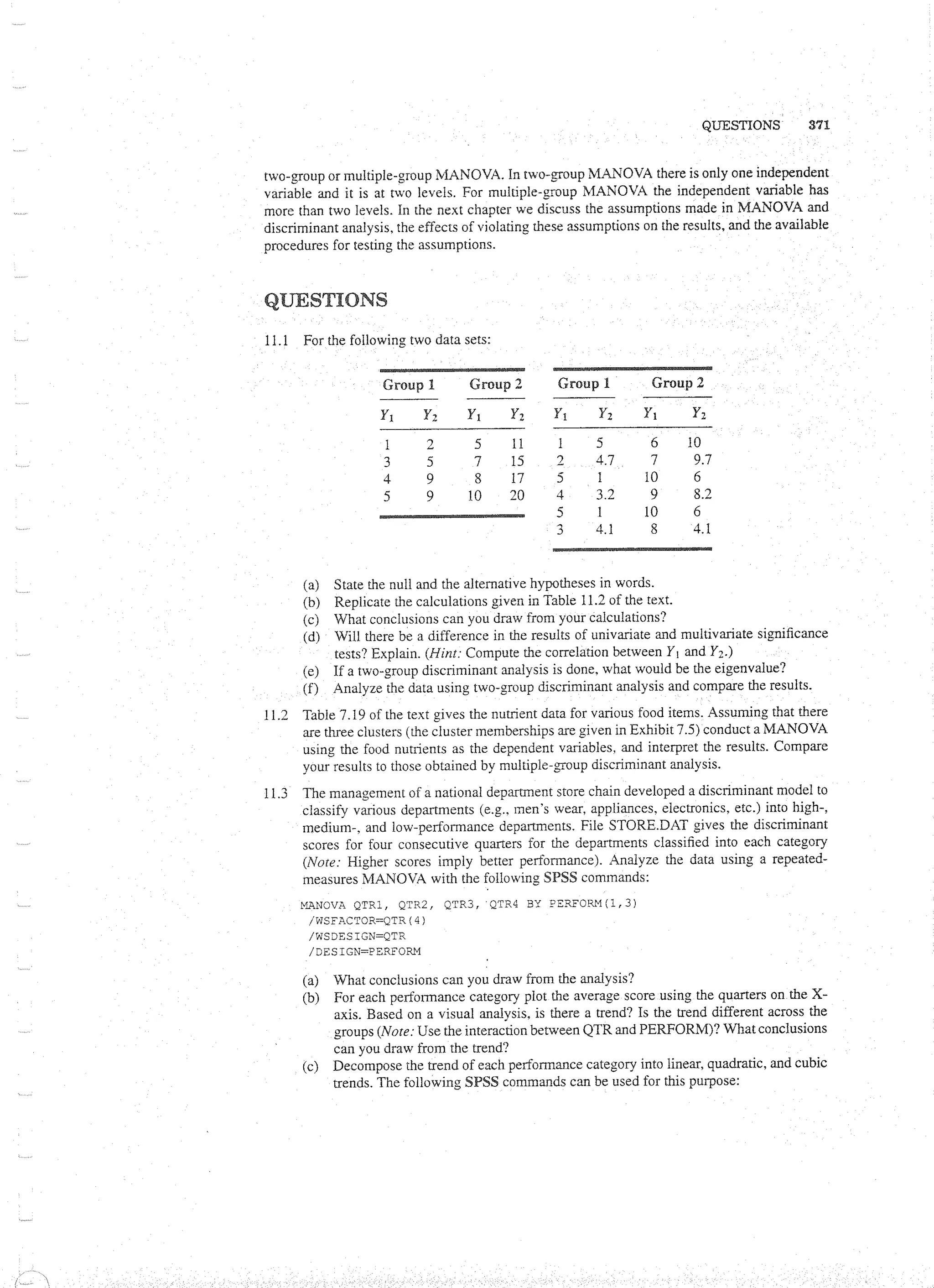 Applied Multivariate Techniques