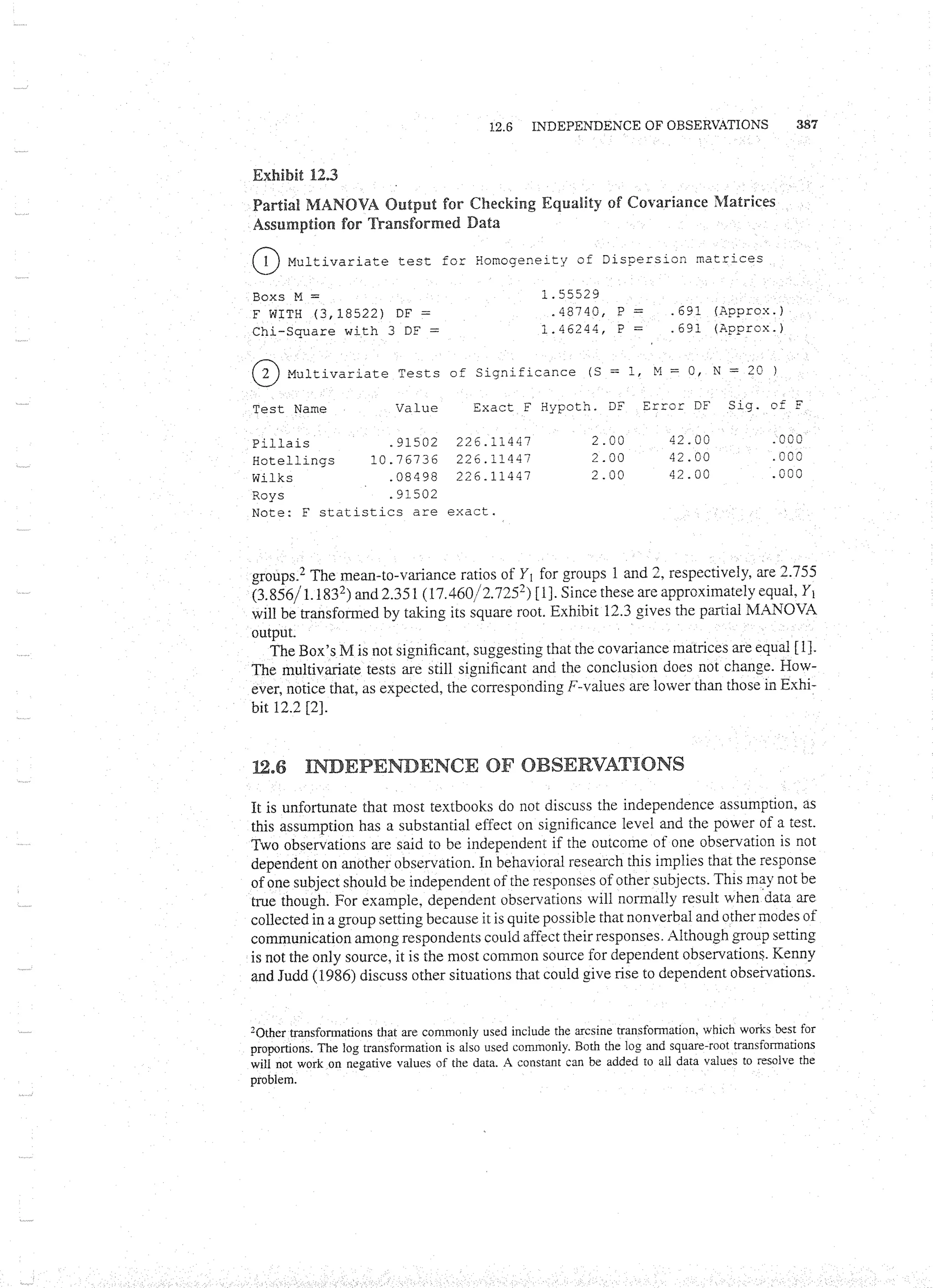 Applied Multivariate Techniques