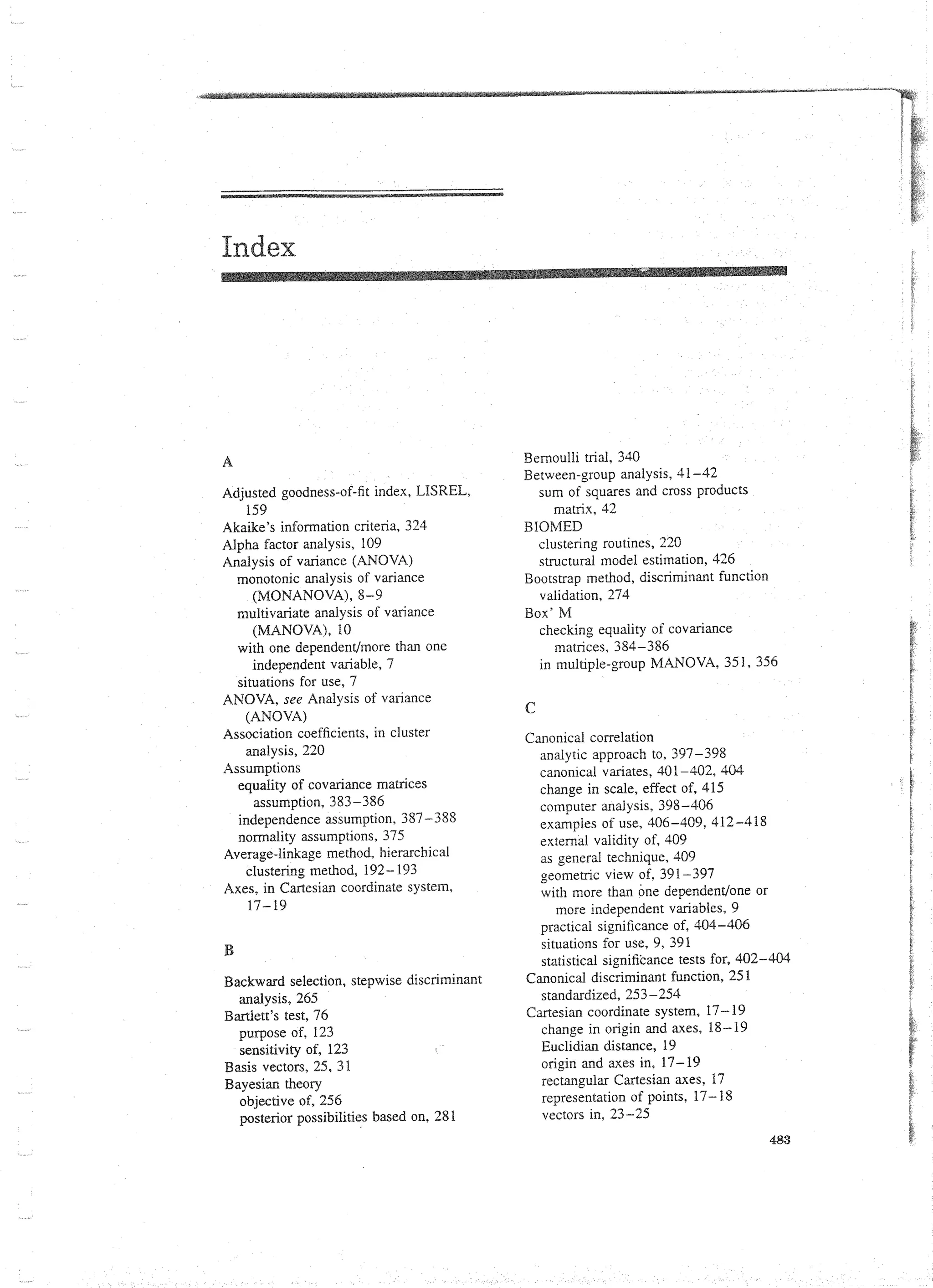 Applied Multivariate Techniques