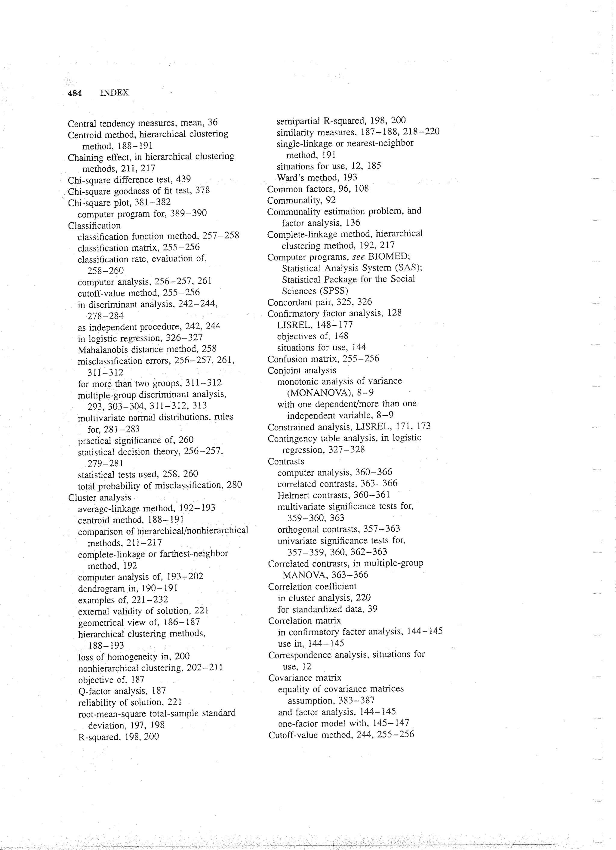Applied Multivariate Techniques