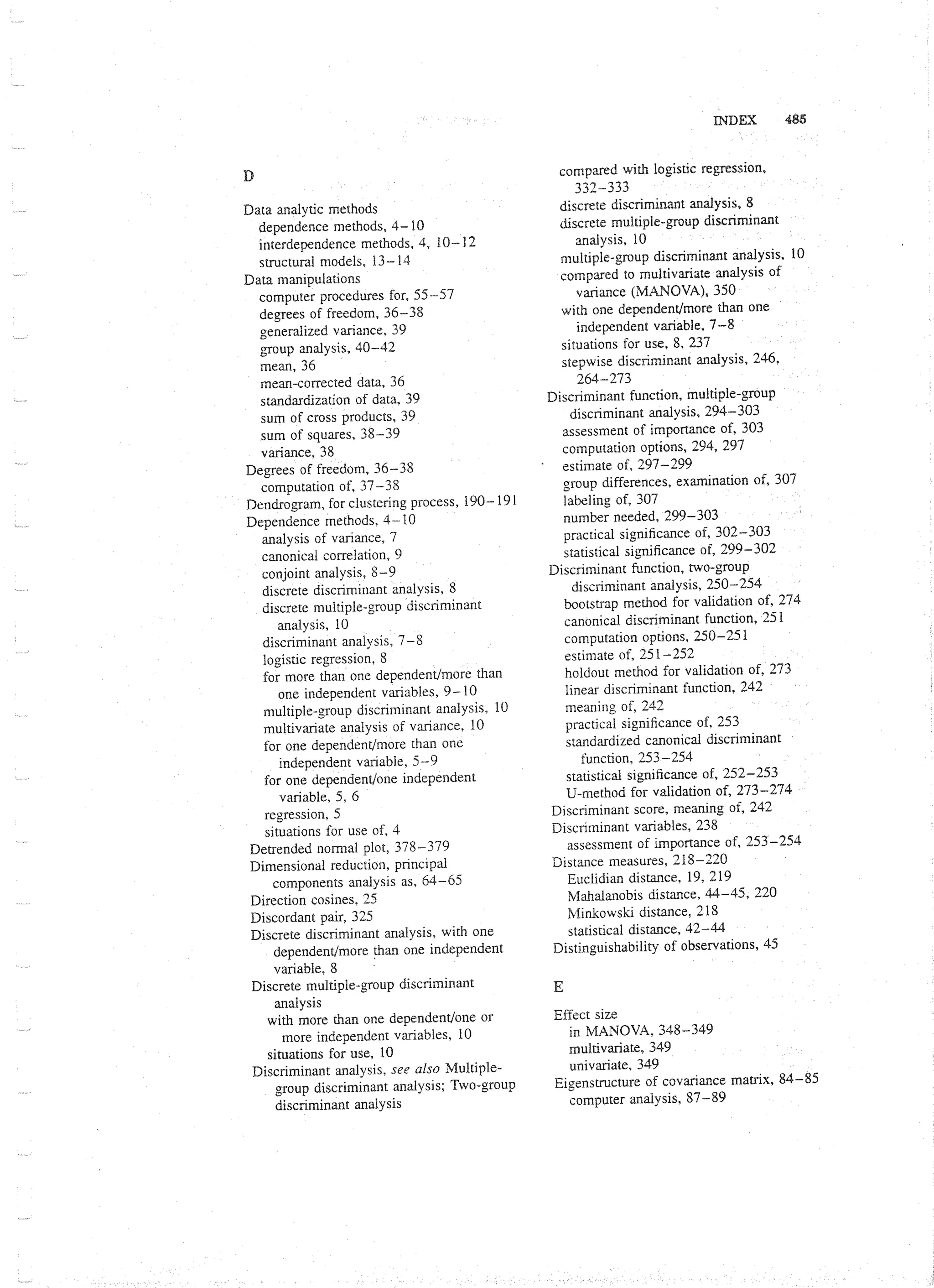 Applied Multivariate Techniques