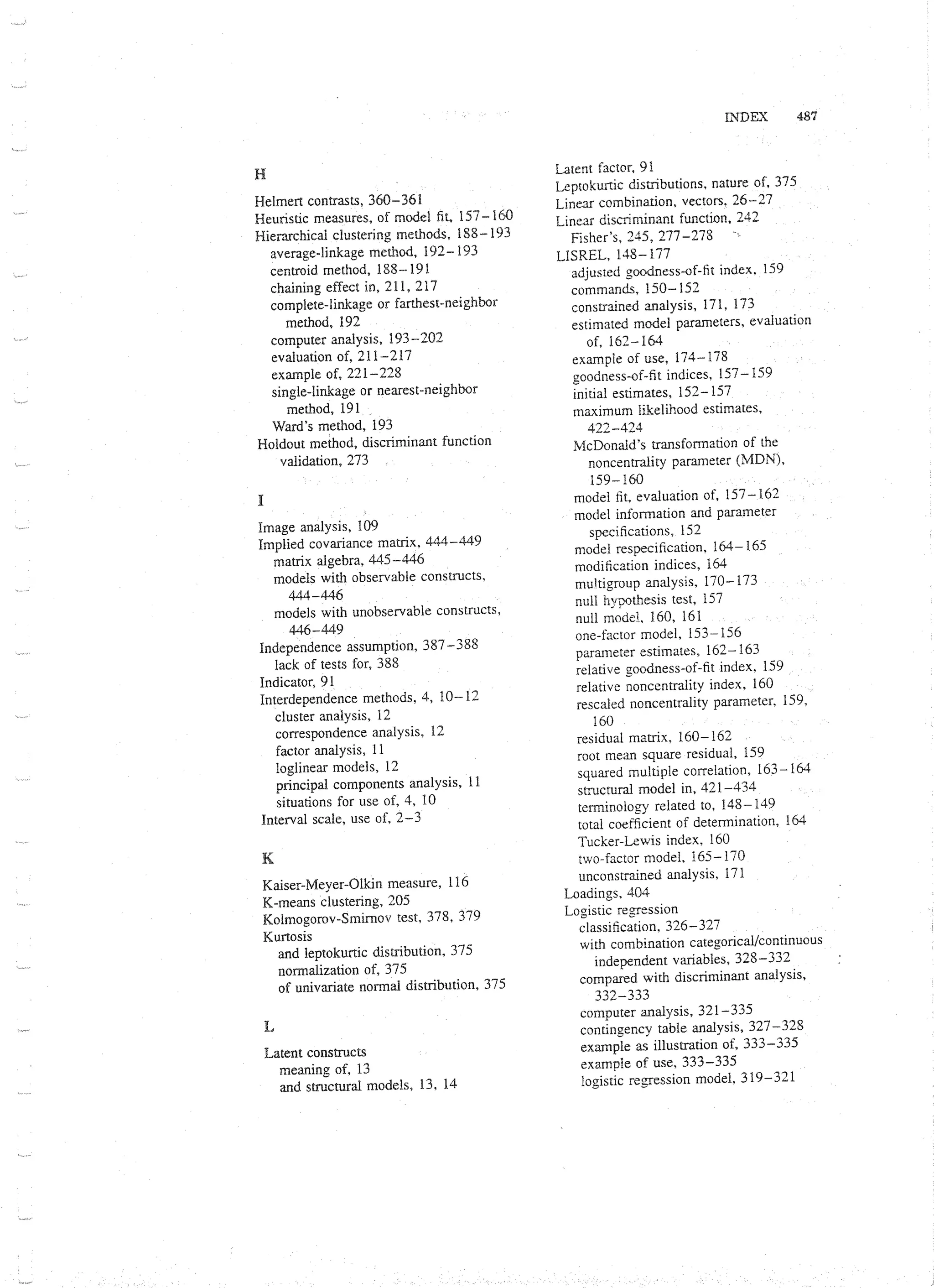 Applied Multivariate Techniques
