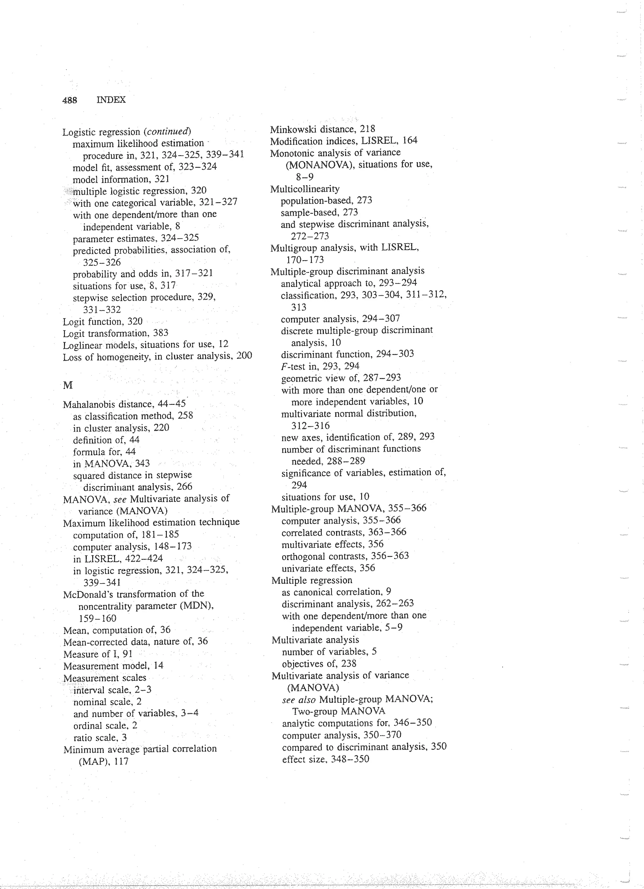 Applied Multivariate Techniques