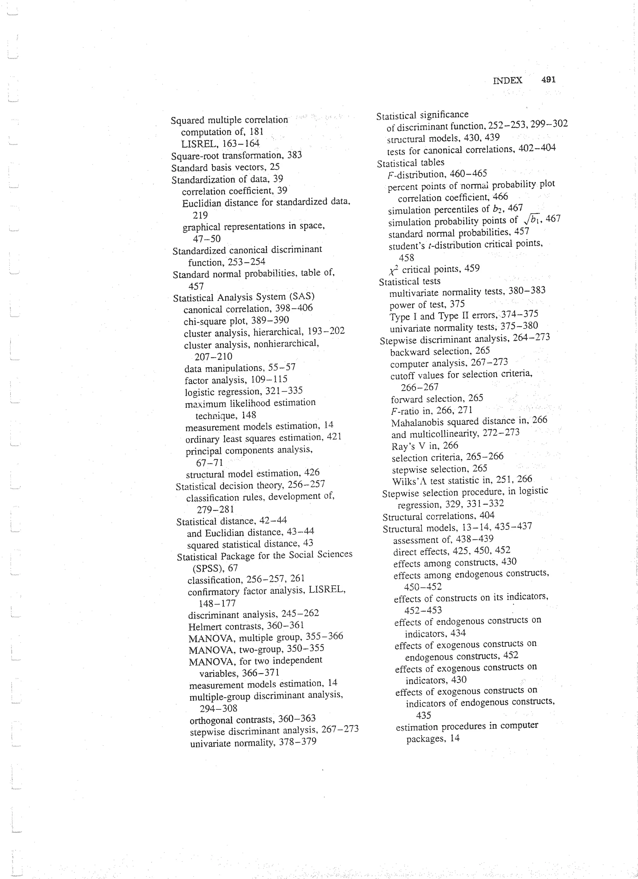 Applied Multivariate Techniques