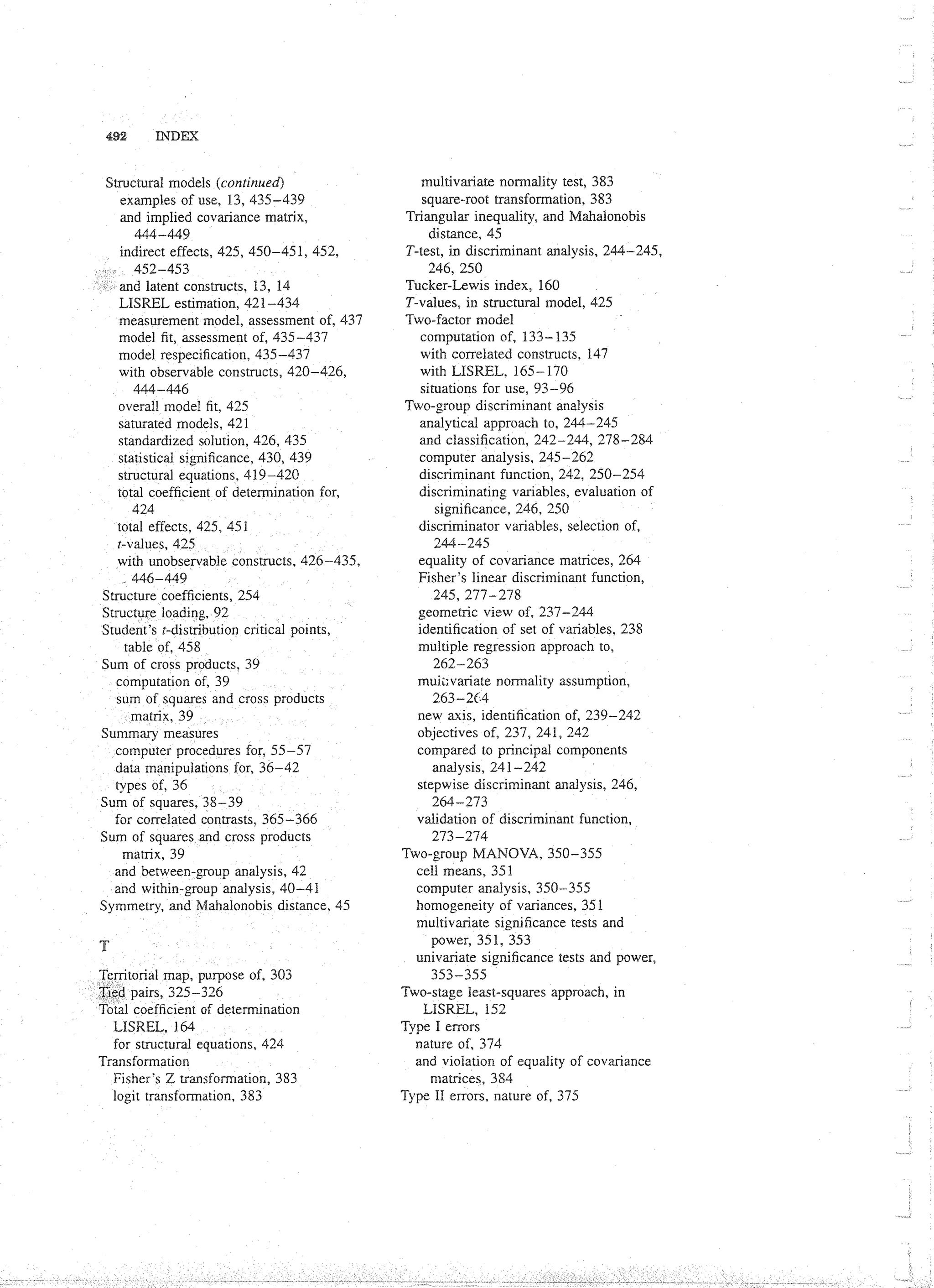 Applied Multivariate Techniques