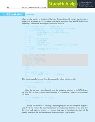 Applied Numerical Methods With MATLAB For Engineers And Scientists ...