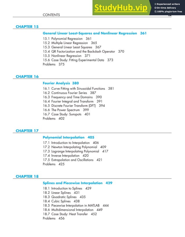 Applied Numerical Methods With MATLAB For Engineers And Scientists ...