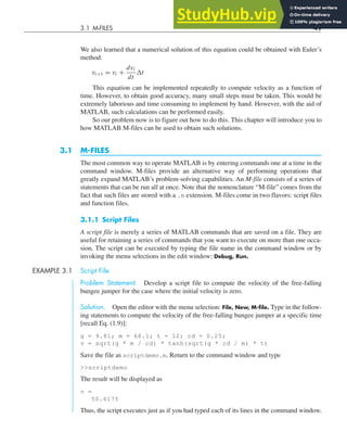 Applied Numerical Methods With MATLAB For Engineers And Scientists ...